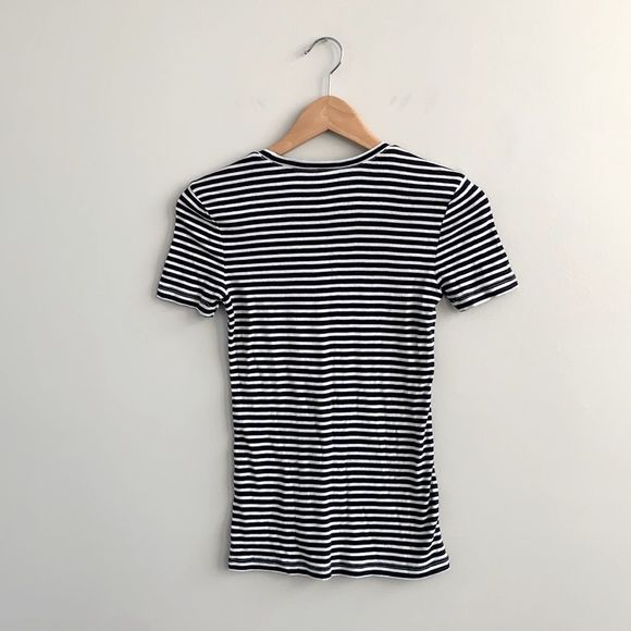 1901 Striped Cotton Blend Short Sleeve T-Shirt - Picture 5 of 5